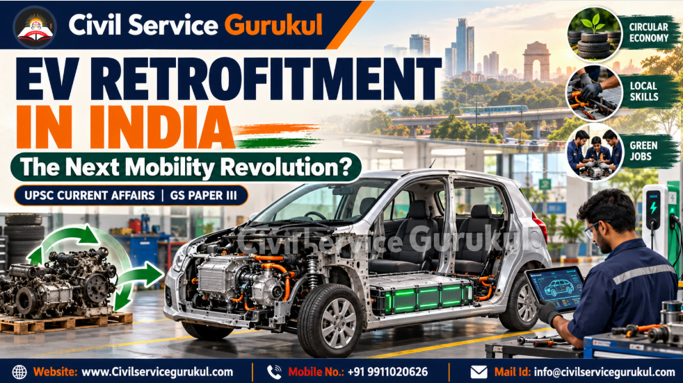 EV Retrofitment in India: Mobility Revolution? | UPSC Prelims and Mains Notes