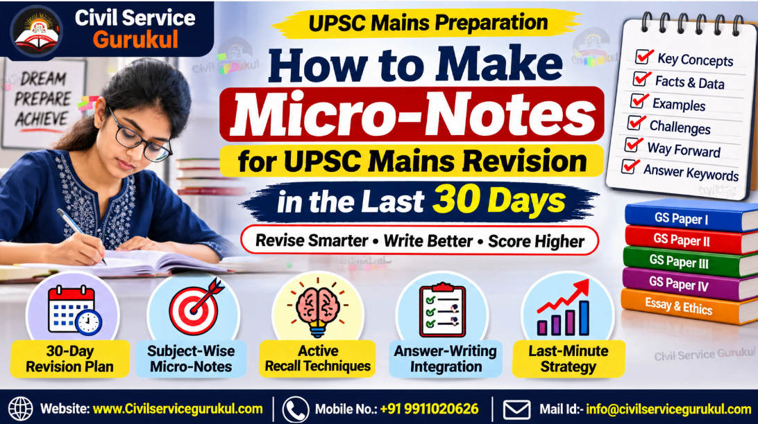 UPSC Mains Micro-Notes: 30-Day Revision Strategy