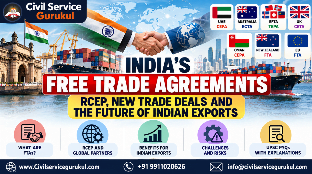 India Free Trade Agreements 2026: RCEP & UPSC Notes