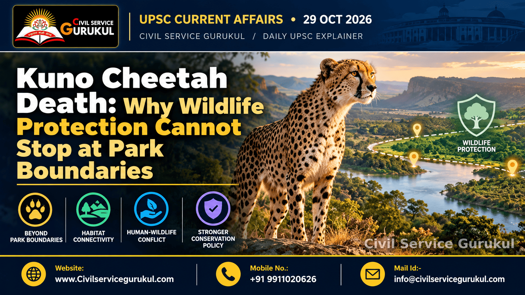 Kuno Cheetah Death 2026: Project Cheetah UPSC Notes