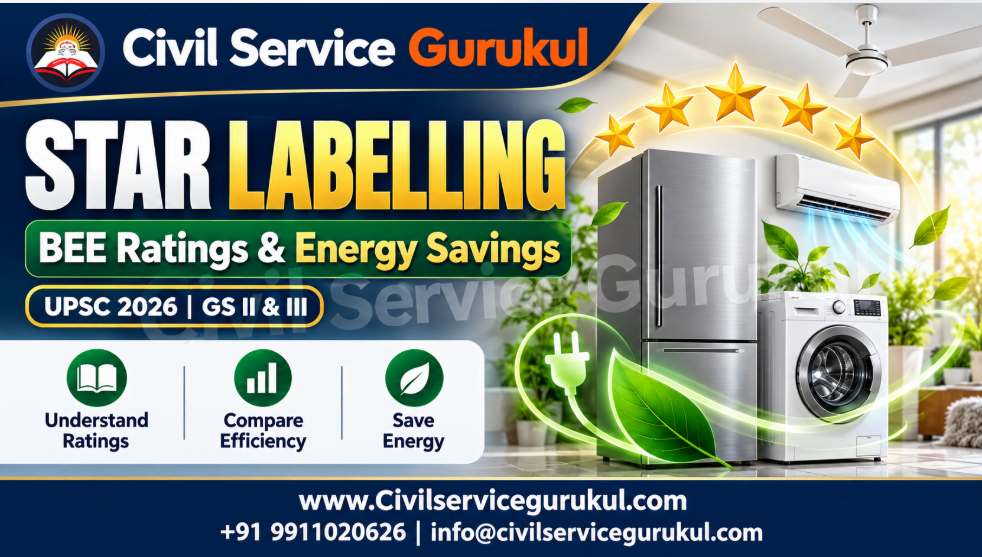 Star Labelling UPSC 2026 Explained: BEE Ratings & Savings