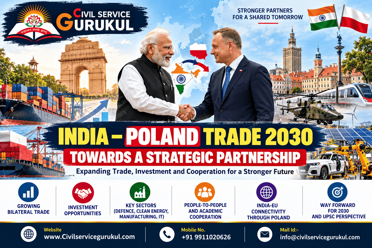 India–Poland Relations 2026: Can Both Nations Double Bilateral Trade by 2030?