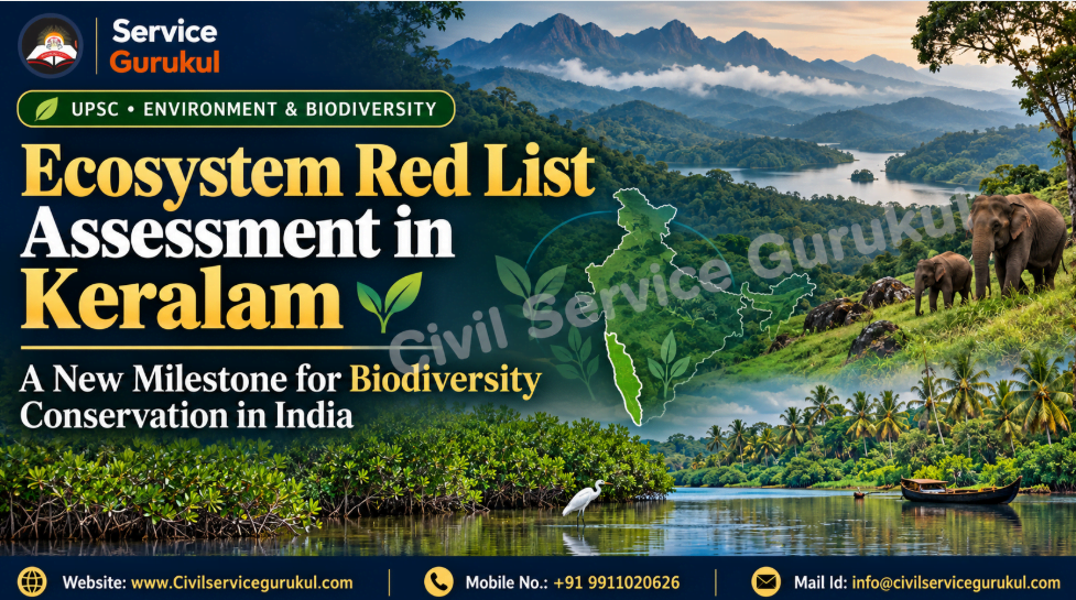 Keralam Ecosystem Red List Assessment: UPSC Biodiversity Notes