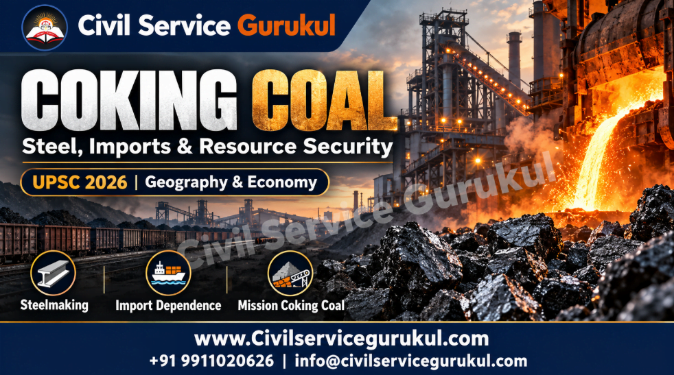 Coking Coal UPSC Complete Guide: Steel, Imports and Policy