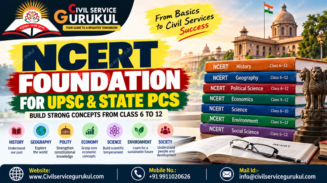 NCERT Foundation for UPSC & State PCS | Complete Preparation Guide 2026–27