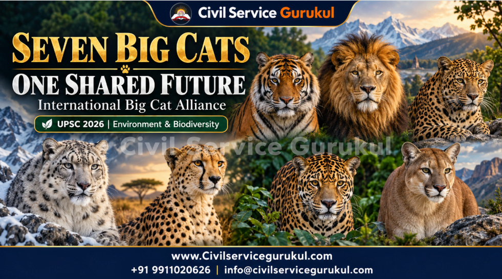Seven Big Cats, One Future: India’s Conservation Push | UPSC 2026