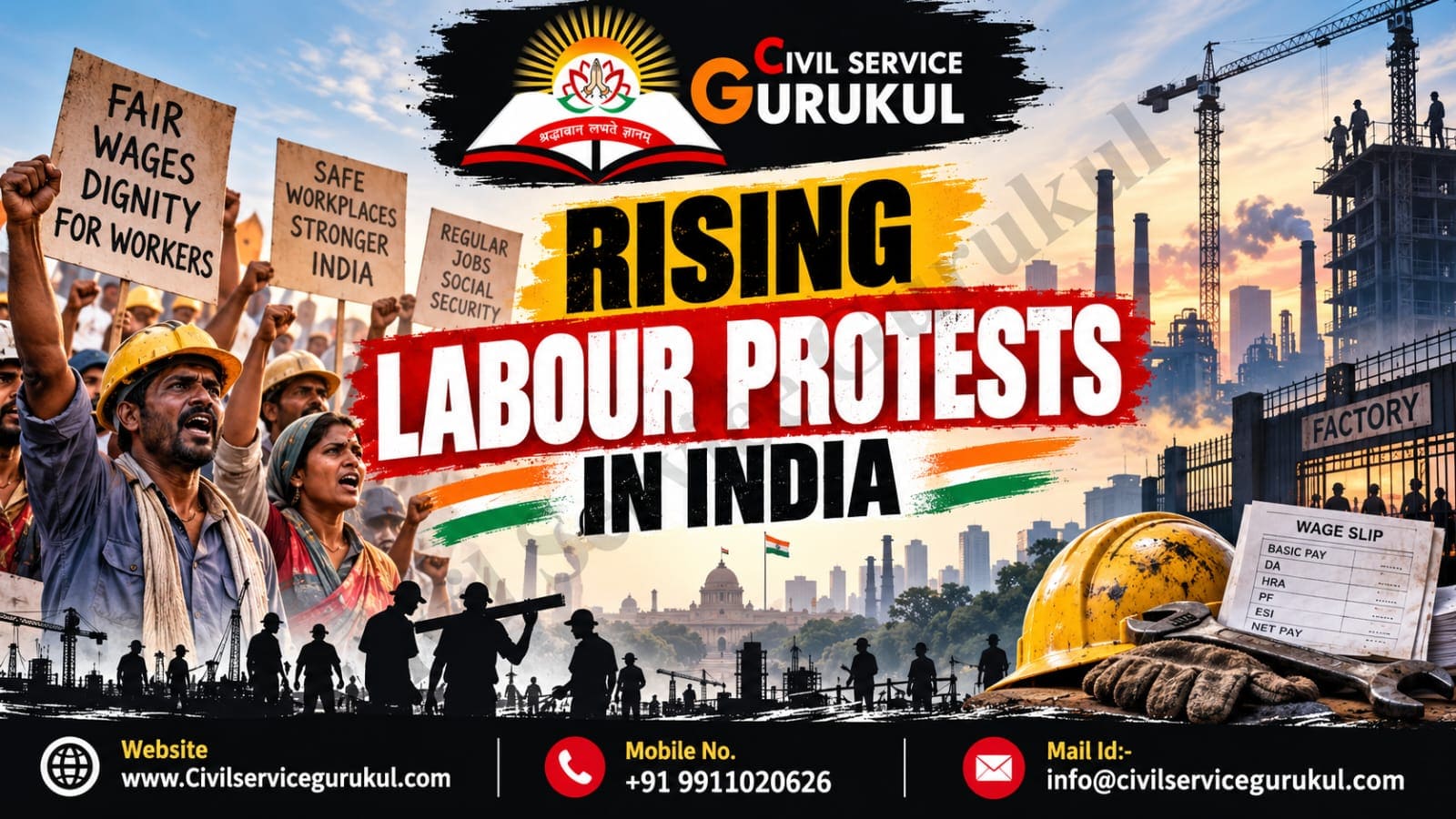 Labour Protests in India – Causes & Reforms UPSC 2027