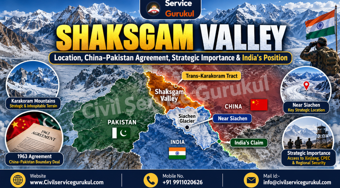 Shaksgam Valley Dispute 2026: Location, China–Pakistan Agreement & UPSC Analysis
