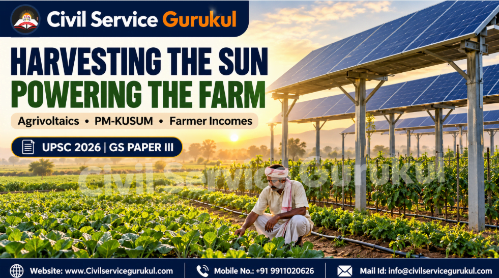 Solar-Powered Farms: Agrivoltaics Explained for UPSC 2026