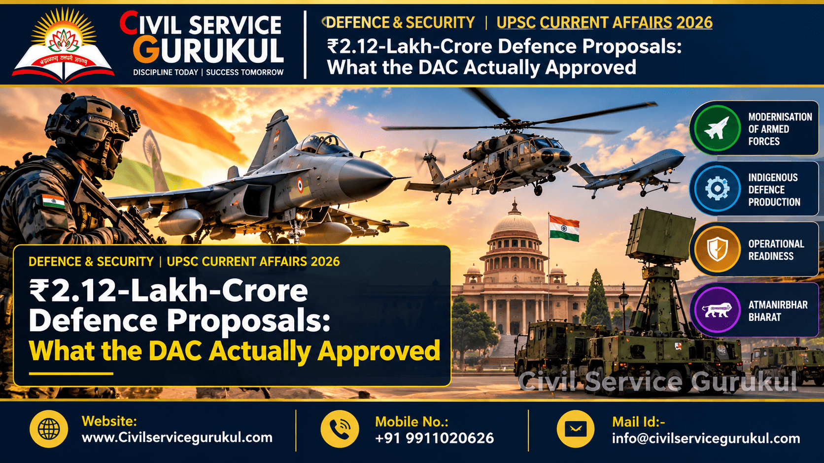 DAC ₹2.12 Lakh Crore Approval 2026: UPSC Analysis