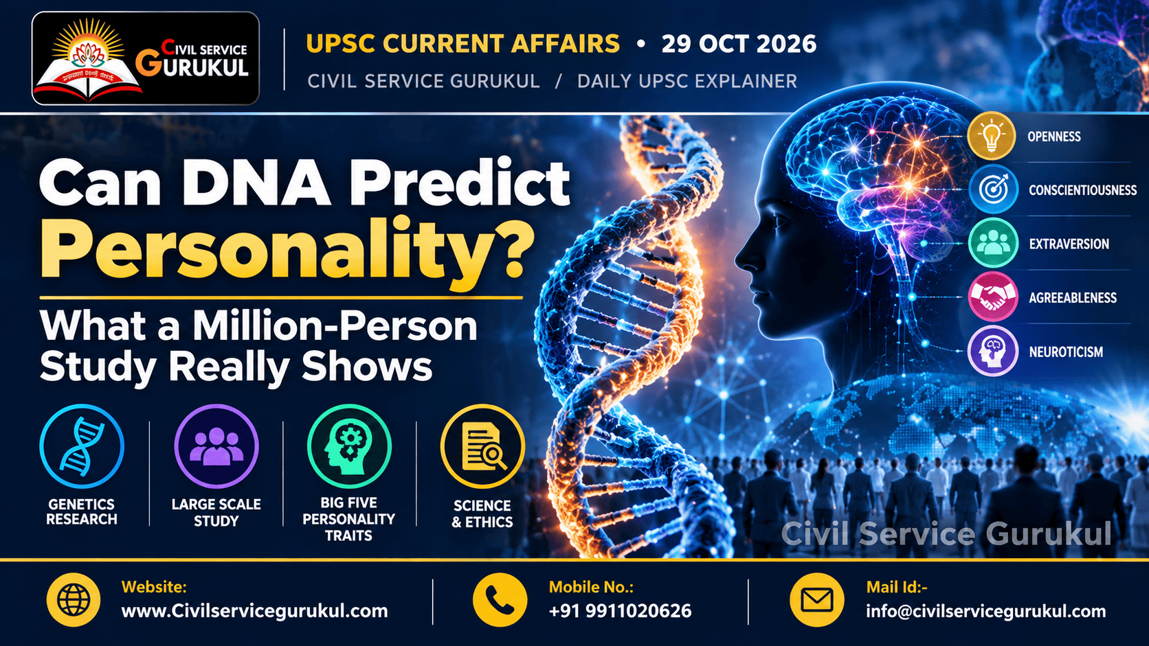 DNA and Personality Genetics 2026: UPSC Notes